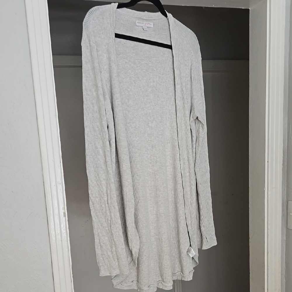 Spiritual Gangster Gray Knit Cardigan Sweater